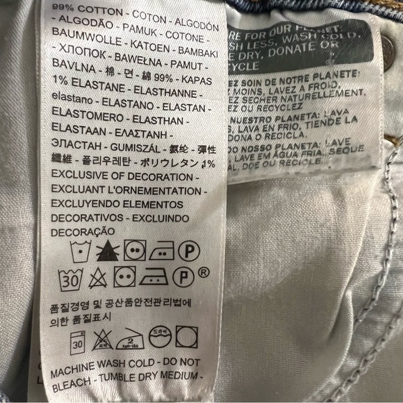 Levi’s Wedgie Straight Fit Button Fly Jeans Size 28 Raw Hem - Picture 11 of 14